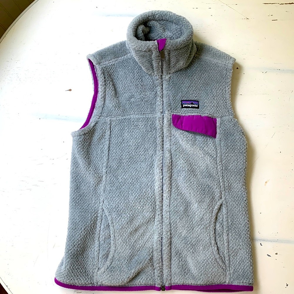Patagonia Gray / Purple Women’s Fleece Vest - XS